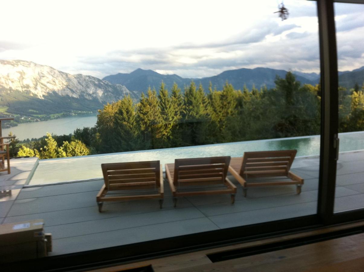 נוסדורף אם אטרסי Attersee Luxury Design Villa With Dream Views, Large Pool And Sauna מראה חיצוני תמונה