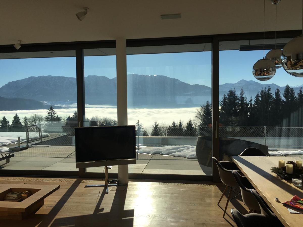 נוסדורף אם אטרסי Attersee Luxury Design Villa With Dream Views, Large Pool And Sauna מראה חיצוני תמונה